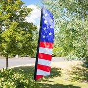 In the Breeze 7-foot Embroidered Stars & Stripes Feather Banner 4559 View 2