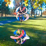 In the Breeze Red, White and Blue Poly Vortex Double Spinner 2477 View 2