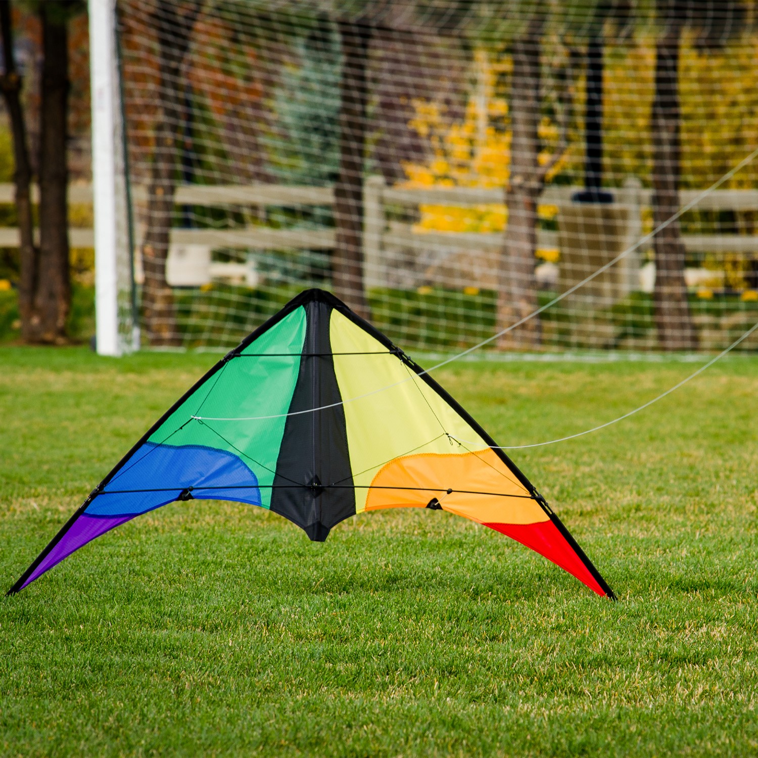 Shark Toys Touch The Sky Double Line Stunt Kite - 48in Easy-to-Fly Kite