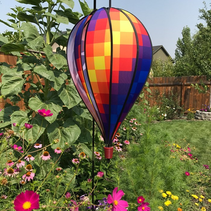 Rainbow Pixel 10 Panel Hot Air Balloon | In the Breeze | Wholesale