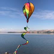 In the Breeze Rainbow Striped Hot Air Balloon 1000 View 3