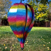In the Breeze Rainbow Whirl 10 Panel Hot Air Balloon Ground Spinner 1079 View 3