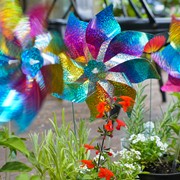 In the Breeze Rainbow Whirl Mylar Pinwheels - 8PC 2868 View 3