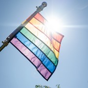 In the Breeze Rainbow 12x18 Grommet Flag 3610 View 3