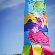 In the Breeze Flamingo 40" Windsock 4196 View 3