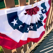 In the Breeze Pleated Fan Patriotic Bunting, 1.5' x 3' 3676 View 3