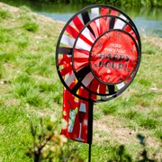 In the Breeze Happy Hour Dual Wheel Spinner with Garden Flag 2772 View 3
