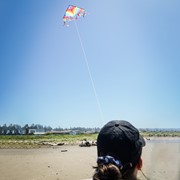 In the Breeze Rainbow Stripe 32" Flutterfly Delta Kite 3178 View 3