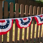 In the Breeze 6-Panel Patriotic Pleated Fan Bunting String 3680 View 3