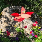 In the Breeze Baby Cardinal Whirligig 2560 View 3