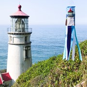 In the Breeze Coastal Lighthouse 40" Windsock 5131 View 3