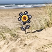 In the Breeze 12" Gingham Sunflower with Leaves 2660 View 3