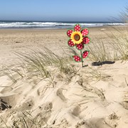 In the Breeze 12" Polka Dot Sunflower with Leaves 2661 View 3