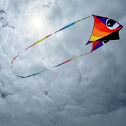 In the Breeze 20' Continuous Kite Tail - Tie Dye 3442 View 3