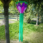In the Breeze Purple 38" Lotus Flower Windsock 5203 View 3