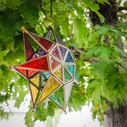 In the Breeze Rainbow Seven Point Star Tealight Lantern GT-9214 View 3