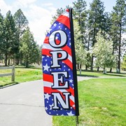 In the Breeze 4' Heavy Duty Open Stars & Stripes Double Sided Feather Banner 4550 View 3