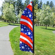 In the Breeze 4' Heavy Duty Stars & Stripes Double Sided Feather Banner 4551 View 3