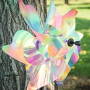 In the Breeze 18" Striped Iridescent Pinwheel Spinner 2622 View 3