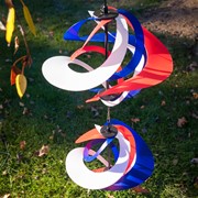 In the Breeze Red, White and Blue Poly Vortex Double Spinner 2477 View 3