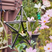 In the Breeze Green 5-Point Star Hanging Tealight Lantern 9218 View 3