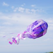 In the Breeze 18" Purple Iridescent Jellyfish 3D Windsock 5263 View 3