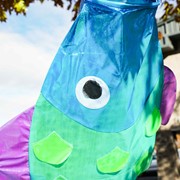 In the Breeze 48" Iridescent Cool Damsel Fish Windsock 5277 View 3