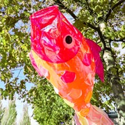 In the Breeze 48" Iridescent Hot Damsel Fish Windsock 5278 View 3