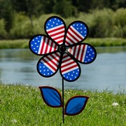 In the Breeze 12" Patriotic Flower with Leaves 2788 View 3