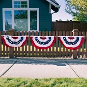 In the Breeze Pleated Fan Patriotic Bunting, 1.5' x 3' 3676 View 4
