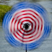 In the Breeze 19" Patriotic Flower with Leaves 2778 View 3