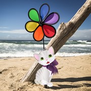 In the Breeze Kitten with 10" Rainbow Flower Spinner 2696 View 4