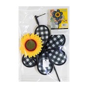 In the Breeze 12" Gingham Sunflower with Leaves 2660 View 4