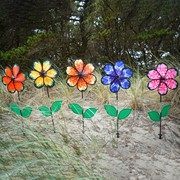 In the Breeze 13.5" Mum Spinner with Leaves 2642 View 4