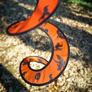 In the Breeze Pumpkin with Hat Hanging Ball Spinner 2497 View 4