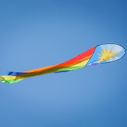 In the Breeze 22" Sun & Rainbow Dancing Dragon Kite 3351 View 4