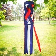 In the Breeze Red, White & Blue Diagonal Weave 40" Windsock 5217 View 4