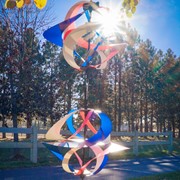 In the Breeze Red, White and Blue Poly Vortex Double Spinner 2477 View 4