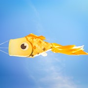 In the Breeze 40" Gold Shimmer Damsel Fish 5244 View 4