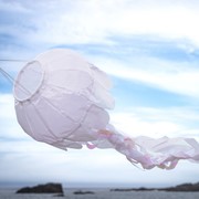 In the Breeze 40-inch White Iridescent Jellyfish 3D Windsock 5256 View 4