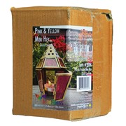 In the Breeze Mini Pink & Yellow Hex Glass Tealight Lantern 9204 View 5