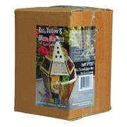 In the Breeze Mini Red, Yellow & Green Hex Glass Tealight Lantern 9207 View 5