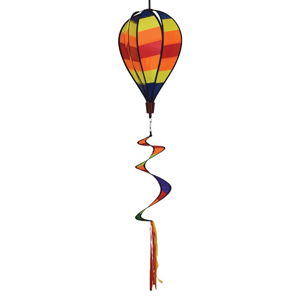 In the Breeze Pumpkin Patch Bats 6-Panel Kinetic Hot Air Balloon Wind Spinner 