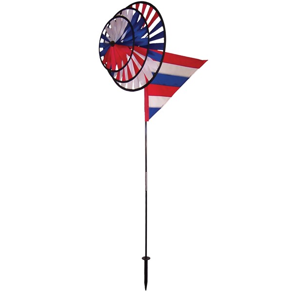In the Breeze Patriot Wind Sail Triple Wheel Spinner 2835