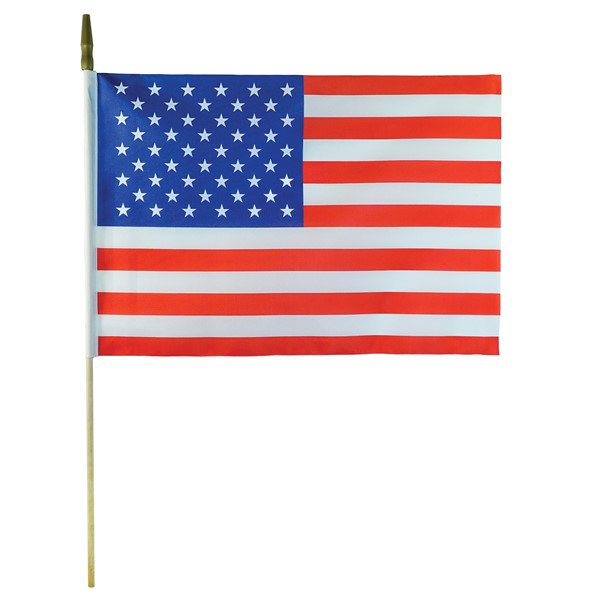 In the Breeze U.S. Flag 12x18 Stick Flag - 12 PC 3670