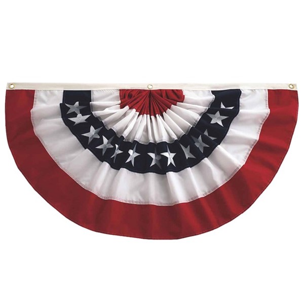 In the Breeze Pleated Fan Patriotic Bunting, 3' x 6' 3675