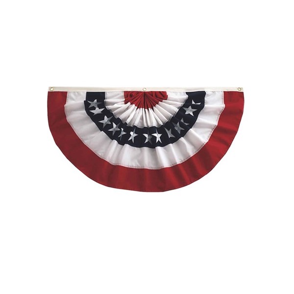 In the Breeze Pleated Fan Patriotic Bunting, 1.5' x 3' 3676