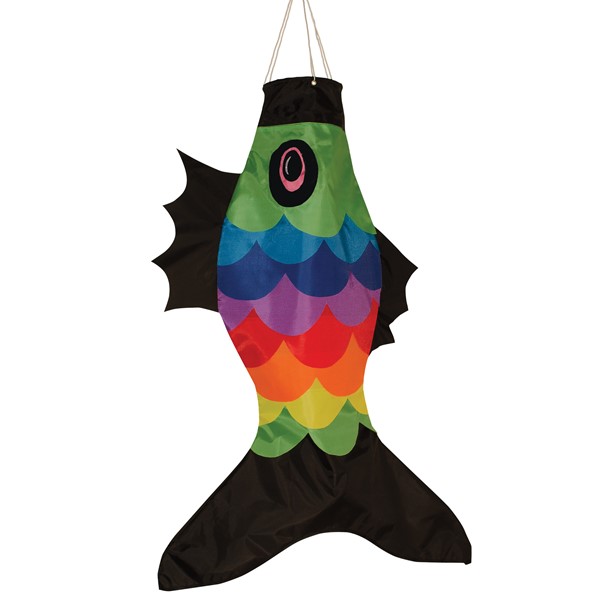 24-Inches Colorful Rainbow Koi Fish Windsock In the Breeze 5048 Spectrum Koi Fishsock 