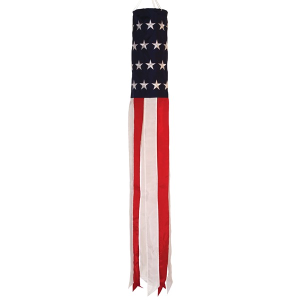 In the Breeze Embroidered Stars & Stripes 50" Value Windsock 4992