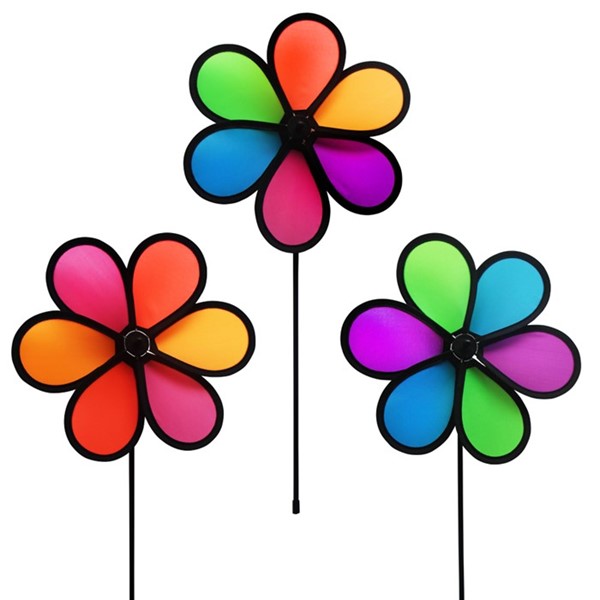 In the Breeze 10" Neon Flower Spinner Assortment - 3 Pack 2735